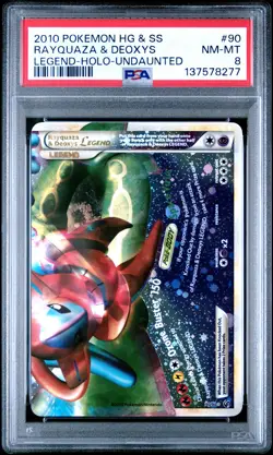2010 POKEMON HEARTGOLD & SOULSILVER UNDAUNTED RAYQUAZA DEOXYS LEGEND-HOLO PSA 8 - Image 1