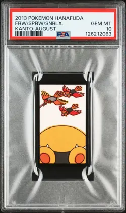 2013 POKEMON HANAFUDA KANTO AUGUST FEAROW/SNORLAX/SPEAROW PSA 10 - Image 1