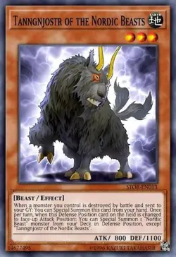 Yugioh! LP Tanngnjostr of the Nordic Beasts - LC5D-EN180 - Secret Rare - 1st Edi - Image 1