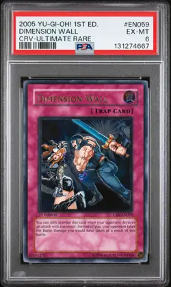2005 YU-GI-OH! CRV-CYBERNETIC REVOLUTION #EN059 DIMENSION WALL PSA 6 - Image 1