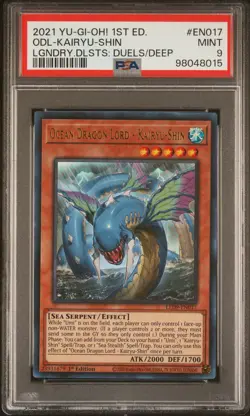 2022 YU-GI-OH LEGENDARY DUELISTS 1ST EDITION OCEAN DRAGON LORD KAIRYU-SHIN PSA 9 - Image 1