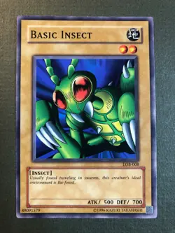 Yugioh - Basic Insect LOB-008 Common Unlimited 1996 NM - Image 1