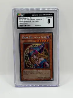 2003 Yugioh Dark Magician Girl Secret Rare Unlimited MFC-000 CGC 8 NM/MINT - Image 1