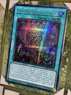 YuGiOh PRIMITE LORDLY LODE Prismatic Secret Rare MP25-EN114 - Image 1