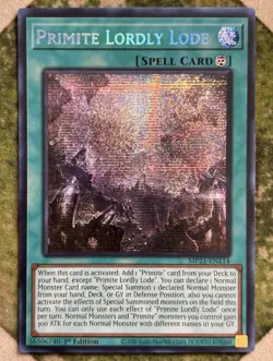 YuGiOh PRIMITE LORDLY LODE Prismatic Secret Rare MP25-EN114 - Image 2
