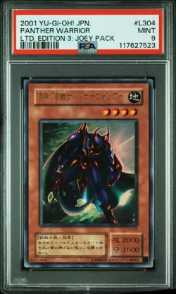 2001 YU-GI-OH! JAPANESE LTD EDITION 3: JOEY PACK #L304 PANTHER WARRIOR PSA 9 - Image 1