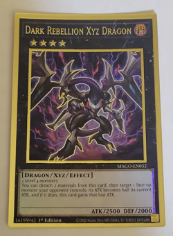 Yu-Gi-oh Dark Rebellion XYZ Dragon Gold Rare 1st Ed MAGO-EN032 NM - Image 1