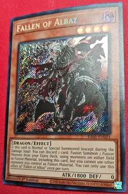 1x Yu-Gi-Oh! Fallen Of Albaz - RA01-EN021 - Secret Rare - 1st Edition - NM - Image 1