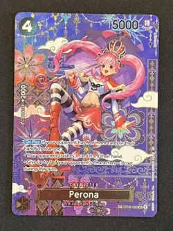 Perona OP06-093 OP14 SP Alternate Art Azure Sea's Seven One Piece English NM - Image 1