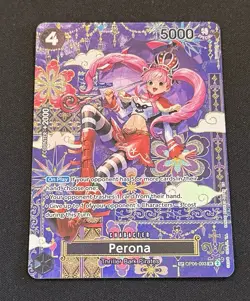 Perona OP06-093 OP14 SP Alternate Art Azure Sea's Seven One Piece English NM - Image 2