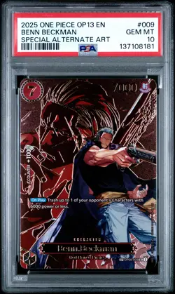 2025 ONE PIECE CARRYING ON HIS WILL SPECIAL ALT ART #009 BENN BECKMAN PSA 10 - Image 1