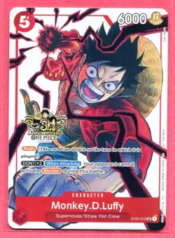 Monkey.D.Luffy ST01-012 3rd Anniversary Tournament - GRADEABLE - - Image 1