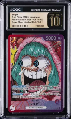 2025 ONE PIECE JPN PROMO BASE SHOP LTD COLLECTION VOL. 1 SUGAR CGC 10 PRISTINE - Image 1