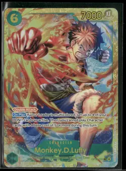 One Piece Carrying On His Will Monkey .D. Luffy OP13-118 SEC English - Image 1