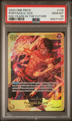 One Piece (OP-07) Portgas.D.Ace OP07-119 SEC PSA 10 GEM MT - Image 1