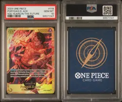 One Piece (OP-07) Portgas.D.Ace OP07-119 SEC PSA 10 GEM MT - Image 2