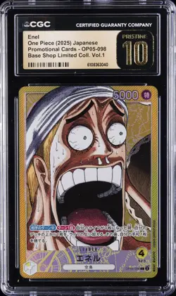 2025 ONE PIECE JPN PROMO BASE SHOP LTD COLLECTION VOL. 1 ENEL CGC 10 PRISTINE - Image 1