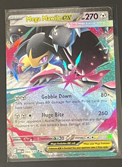 Pokemon Mega Mawile EX Holofoil Card 094/132 Me01: Mega Evolution - Image 1