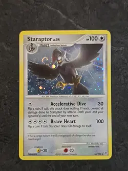 Pokemon TCG Staraptor Holo Rare Card 16/130 Diamond & Pearl Base - Image 1
