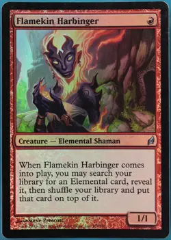 Flamekin Harbinger FOIL Lorwyn HEAVILY PLD Red Uncommon CARD (414183) ABUGames - Image 1