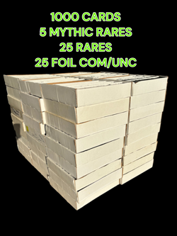 1000 Lot 5 Mythic 25 RARES 25 FOILS MTG Magic Gathering Bulk Card Lot Collection - Image 1