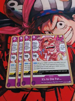 4x It's to Die For... OP08-076 UC Two Legends One Piece Card - Image 1