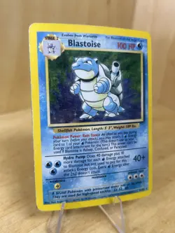 Pokemon TCG Blastoise Base Set Holo Unlimited Rare Card 2/102 HEAVY PLAY - Image 4