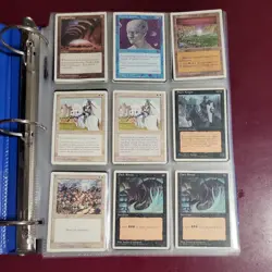 Big Old! Vintage Magic Gathering 558 Cards Collection Binder Mtg Lot - Image 1