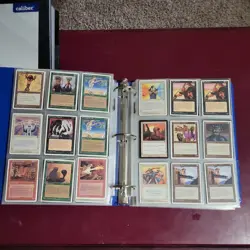 Big Old! Vintage Magic Gathering 558 Cards Collection Binder Mtg Lot - Image 4