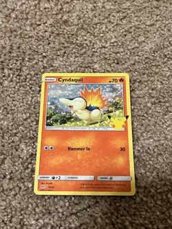 Cyndaquil 10/25 Pokemon Card McDonalds 25th Anniversary Holo - Image 1