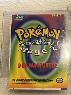 1998 Pokemon Holo Foil card Gotta Catch Em All -Stage 2 - E8 of 12 #08 WarTortle - Image 2