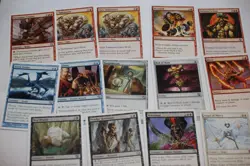 MTG 14 8th 9th edition red green demolish burn uncommons magic card lot MP - Image 1
