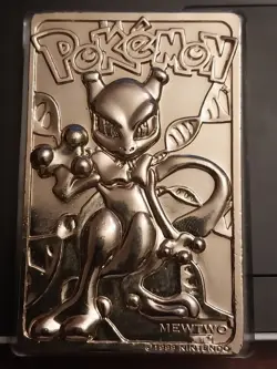 1999 Mewtwo 23K Gold Plated Trading Card - Burger King - Pokemon w/COA - Image 1