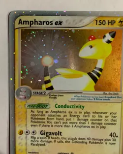 Ampharos ex 89/97 EX Dragon Holo Ultra Rare Pokemon Card Quadruple Swirls! NM - Image 2