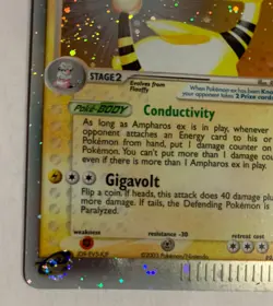 Ampharos ex 89/97 EX Dragon Holo Ultra Rare Pokemon Card Quadruple Swirls! NM - Image 4