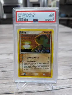 Baltoy 53/107 EX Deoxys Reverse Holo Vintage Pokemon TCG Card PSA 9 MINT - Image 1