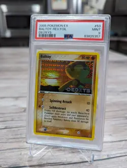 Baltoy 53/107 EX Deoxys Reverse Holo Vintage Pokemon TCG Card PSA 9 MINT - Image 2