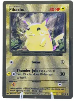 1 Pokemon Pikachu Gold Metal Card 58/102 Celebrations 25th Anniversary READ - Image 4