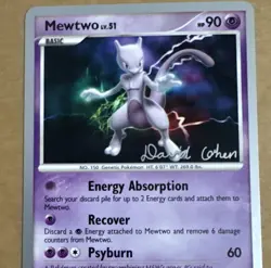 MEWTWO 9/100 - WORLD CHAMPIONSHIP 2009 Pokemon Card - DAVID COHEN - NM - Image 3