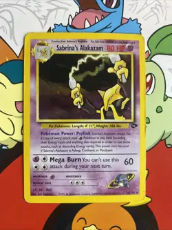 Pokemon Sabrina's Alakazam Gym Challenge Holo Foil Card 16/132 MP - Image 1