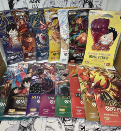 One Piece Card Game Sleeved Booster Pack Complete Set OP 01 to OP 13 + PRB 01 02 - Image 1