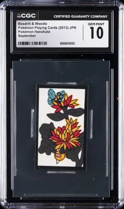 2013 POKEMON PLAYING CARDS POKEMON HANAFUDA BEEDRILL & WEEDLE CGC 10 GEM MINT - Image 1