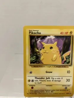 Base Set Pikachu 58/102 Unlimited Yellow Cheeks 1999 Pokemon Card Excellent - Image 3