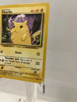 Base Set Pikachu 58/102 Unlimited Yellow Cheeks 1999 Pokemon Card Excellent - Image 5
