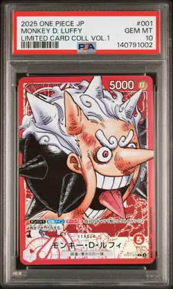 2025 ONE PIECE JAPANESE LTD CARD COLLECTION VOL.1 #001 MONKEY D. LUFFY PSA 10 - Image 1