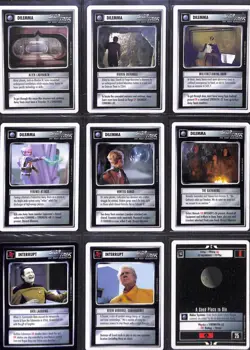 Star Trek TNG CCG Federation & Klingon 2 player games complete set of 29 cards - Image 2