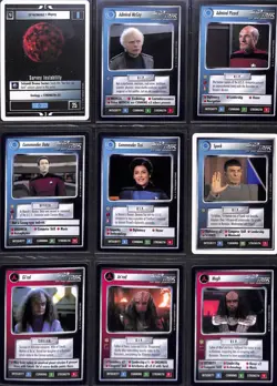 Star Trek TNG CCG Federation & Klingon 2 player games complete set of 29 cards - Image 4
