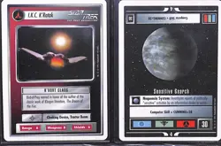Star Trek TNG CCG Federation & Klingon 2 player games complete set of 29 cards - Image 5