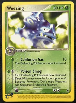 Weezing 24/109 - EX Ruby & Sapphire - Non-Holo Pokemon Card - LP - Image 1
