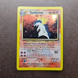 Typhlosion 18/111 Pokemon Neo Genesis Holo Rare Card - HP - Image 1